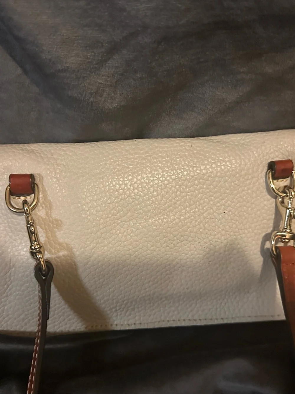 Dooney & Bourke Milly Pebble Grain Cream Crossbody bag